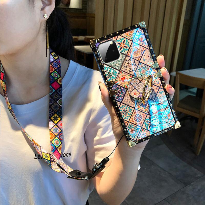 High Quality Bohemian Lanyard Ring Phone Case For iPhone Samsung - PlanetShopper